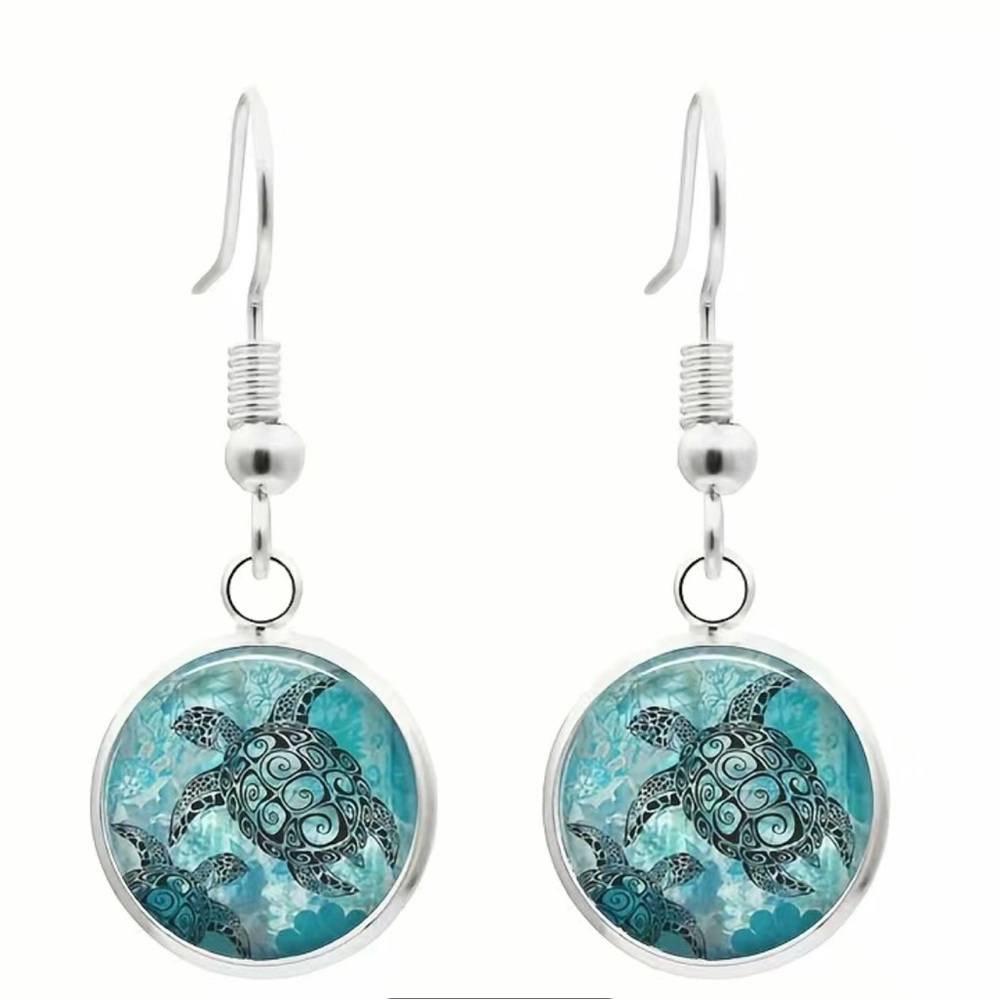 NEW IN PACKAGE! Sea Turtle 4pc Set Necklace, Earrings Bracelet 🐢 - Picture 4 of 4